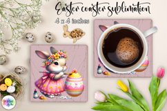 Easter Bunny Square Coaster Bundle | Vintage Easter Coaster Product Image 6