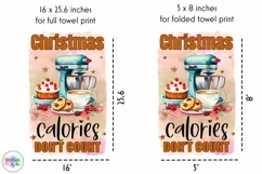 Christmas Calories Don't Count Kitchen Towel Design, Vintage Product Image 2