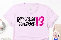 Official teenager 13 - Birthday SVG EPS DXF Product Image 3