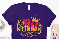 My 90th birthday - Birthday SVG EPS DXF PNG Cutting File Product Image 3