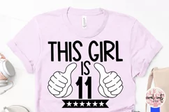 This girl is 11 - Birthday SVG EPS DXF PNG Product Image 2
