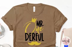 Mr One derful - Birthday SVG EPS DXF PNG Cutting File Product Image 3
