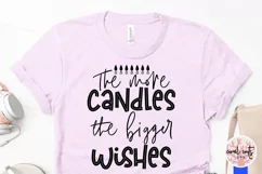 The more candle the bigger the wishes - Birthday SVG EPS DXF Product Image 3