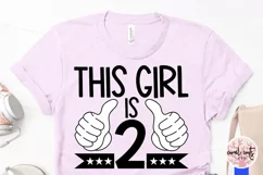 This girl is 2 - Birthday SVG EPS DXF PNG Product Image 3