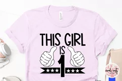 This girl is 1 - Birthday SVG EPS DXF PNG Product Image 3