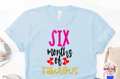 Six months of fabulous - Birthday SVG EPS DXF Product Image 3