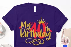 My 40th birthday - Birthday SVG EPS DXF PNG Cutting File Product Image 3
