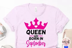 Queen are born in september - Birthday SVG EPS DXF Product Image 3