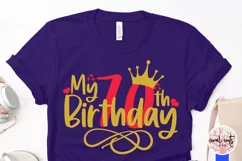 My 70th birthday - Birthday SVG EPS DXF PNG Cutting File Product Image 3