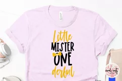 Little mister onederful - Birthday SVG EPS DXF Product Image 3