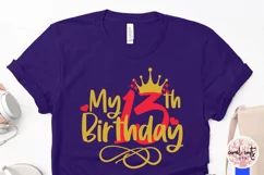 My 13th birthday - Birthday SVG EPS DXF PNG Cutting File Product Image 3