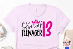 Official teenager 13 - Birthday SVG EPS DXF Product Image 3