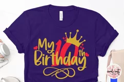 My 10th birthday - Birthday SVG EPS DXF PNG Cutting File Product Image 3