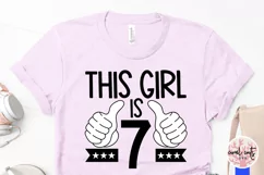 This girl is 7 - Birthday SVG EPS DXF PNG Product Image 2