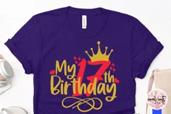 My 17th birthday - Birthday SVG EPS DXF PNG Cutting File Product Image 3