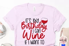 Its my birthday I can wine If I want to - Birthday SVG Product Image 3