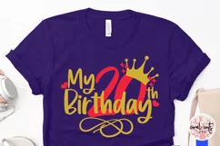 My 20th birthday - Birthday SVG EPS DXF PNG Cutting File Product Image 3
