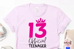 Official teenager 13 - Birthday SVG EPS DXF Product Image 3