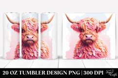 Highland Cow Tumbler Wrap Sublimation PNG| Love Tumb Product Image 3