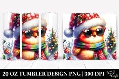 Vibrant Caricature Chicken with Christmas Vibe, 20 Oz Product Image 1