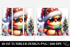 Vibrant Caricature Chicken with Christmas Vibe, 20 Oz Product Image 1