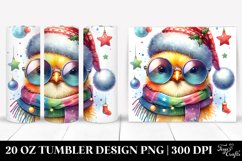 Vibrant Chicken in Winter 20 Oz Tumbler, Transparent Product Image 1
