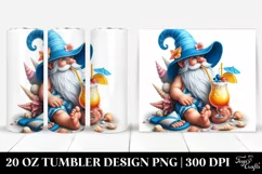 Gnome Beach Wear Cocktail | 20 Oz Tumbler Product Image 1