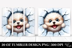 Crazy Looking Bichpoo Ice Cracks Landscape | 20 Oz Tumbler Product Image 1