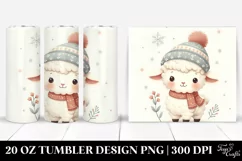 Cute Winter Lamb 20 Oz Tumbler Product Image 1