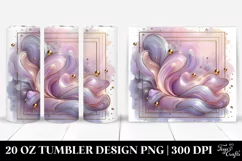 Abstract Pastel Lilac Tumbler Design Product Image 1