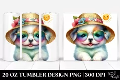 Cute Puppy Sun es | 20 Oz Tumbler Product Image 1