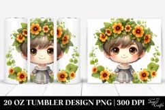 Small Watercolor Nasturtium | 20 Oz Tumbler Product Image 1