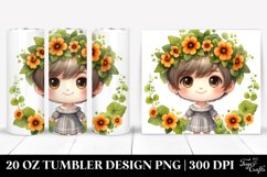 Small Watercolor Nasturtium | 20 Oz Tumbler Product Image 1