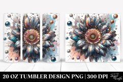 Gerbera Marble Watercolor Splash | 20 Oz Tumbler Product Image 1