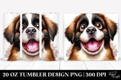 Crazy Looking Saint Bernard Sitting | 20 Oz Tumbler Product Image 1