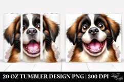 Crazy Looking Saint Bernard Sitting | 20 Oz Tumbler Product Image 1