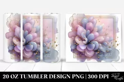 Abstract Pastel Glossy Lilac | 20 oz Tumbler Product Image 1