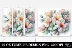 Abstract Pastel Shiny Freesia | 20 oz Tumbler Product Image 1