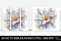 Abstract Pastel Shiny Freesia | 20 oz Tumbler Product Image 1