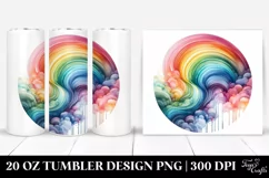 Watercolor Abstract Rainbow Clipart 20 Oz Tumbler Product Image 1