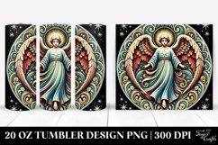 Colorful Christmas Angel Design, High-Res 20 Oz Tumbler Product Image 1