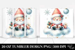 Whimsical Santa with Ornaments 20 Oz Tumbler Product Image 1