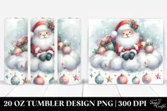 Whimsical Santa with Ornaments 20 Oz Tumbler Product Image 1
