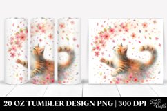 Cat Petals Tumbler, 20 oz Skinny Tumbler Wrap Product Image 1