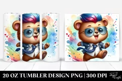 Baby Bear Watercolor Tumbler Product Image 1
