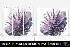Lavender Marble Watercolor Splash | 20 Oz Tumbler Product Image 1