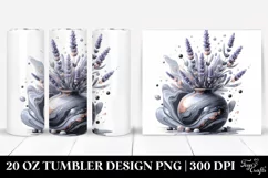 Lavender Marble Watercolor Splash | 20 Oz Tumbler Product Image 1