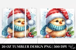 Cool Chicken with Santa Hat 20 Oz Tumbler Product Image 1