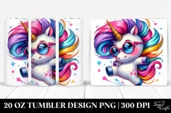Cute Unicorn Watercolor Tumbler Product Image 1