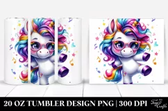 Cute Unicorn Watercolor Tumbler Product Image 1